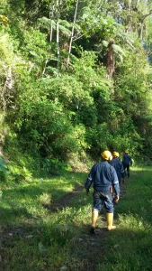 Registro de campo — Investigaciones geotécnicas complementarias con perforaciones — erosión regresiva del río Coca